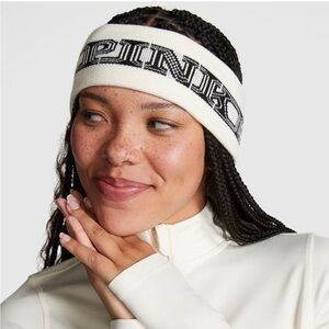 VS PINK BLACK “PINK” Knit Headband -NEW No Tags